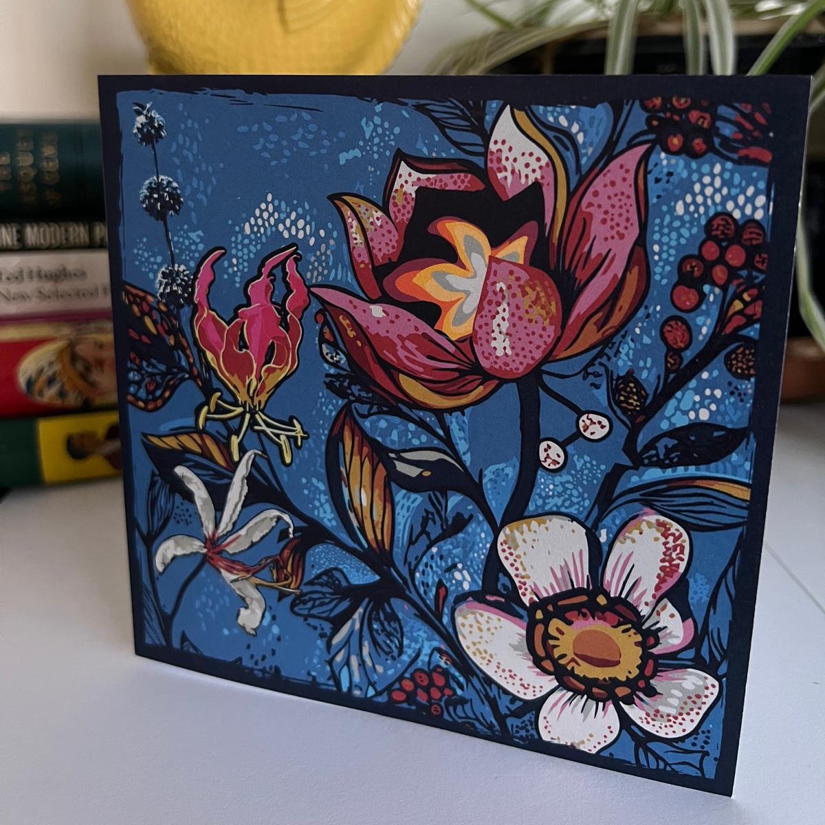 African Flowers Card