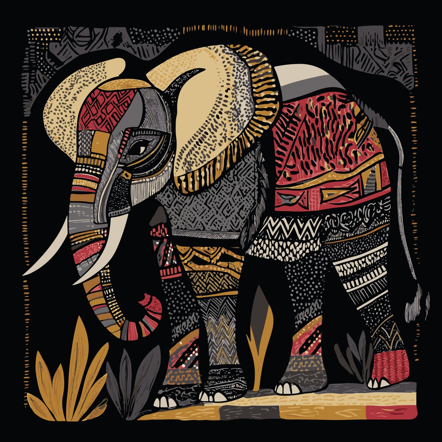 African Elephant Card