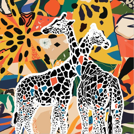 African Giraffes Card