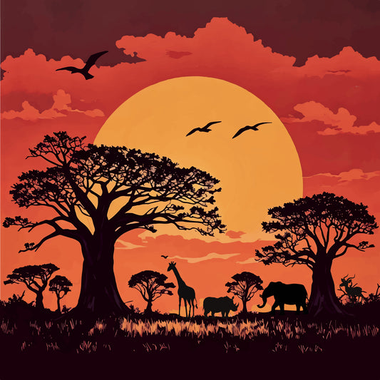 African Landscape Card